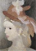 Marie Laurencin Woman wearing the pearl oil painting artist
